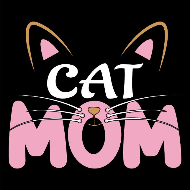 Cat Mom  Tri-Blend Shirt (Cat Mom Design!)