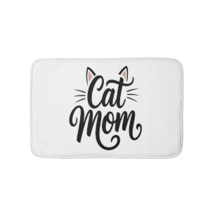 Cat Mom Whiskers and Ears Bath Mat