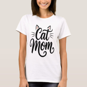 Cat Mom Whiskers and Ears T-Shirt
