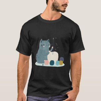 Cat Mon Knitting And Crocheting T-Shirt