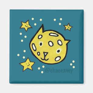 Cat Moon Magnet