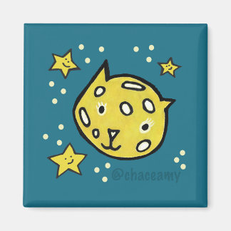 Cat Moon Magnet