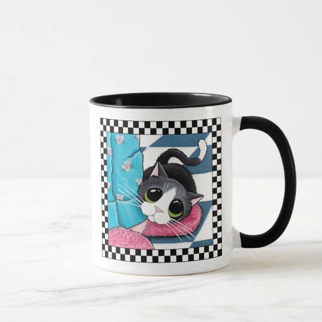 Cat Morning Ankle Warmer | Cat Art Mug (Right)