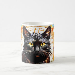 Cat Mosaic Stained Glass Designer Mug