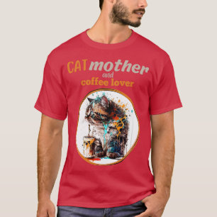 Cat mother and coffee lover T-Shirt