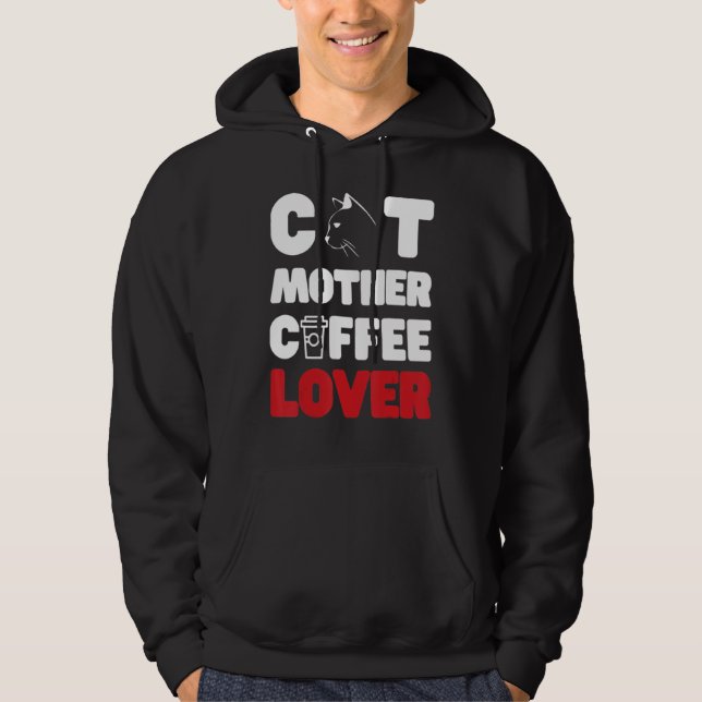 Cat Mother Coffee Hoodie (Front)