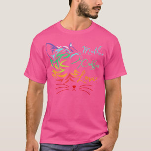 Cat mother coffee lover sticker 2 T-Shirt