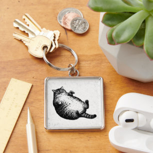 Cat Mother I Am But Skin and Bones For Cat Lover Key Ring