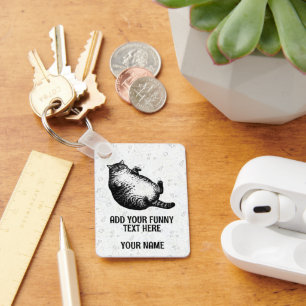 Cat Mother I Am But Skin and Bones For Cat Lover Key Ring