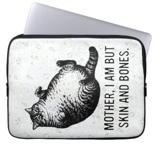 Cat Mother I Am But Skin and Bones For Cat Lover Laptop Sleeve