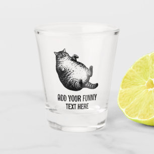 Cat Mother I Am But Skin and Bones For Cat Lover Shot Glass