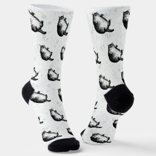 Cat Mother I Am But Skin and Bones For Cat Lover Socks