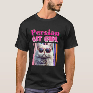 Cat Mother PERSIAN CAT GIRL Funny Persian Cat Vint T-Shirt