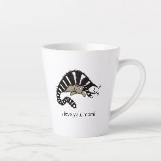 Cat Mother Protects Her Cute Kitty Love Mum Latte Mug