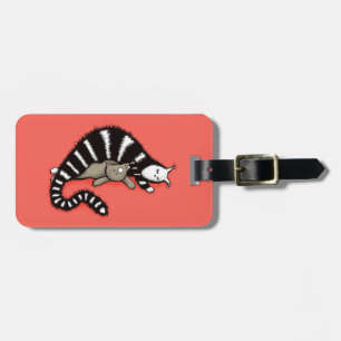 Cat Mother Protects Her Cute Kitty Luggage Tag