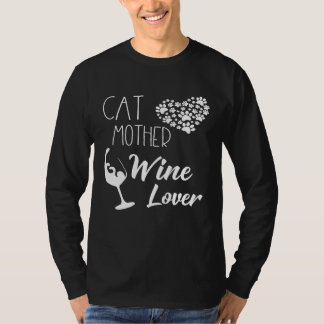 Cat Mother Wine Lover Shirt Heart Full Of Paws Cat