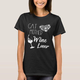 Cat Mother Wine Lover Shirt Heart Full Of Paws Cat