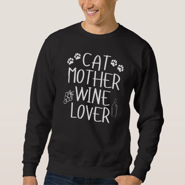 Cat Mother Wine Sweatshirt (Front)