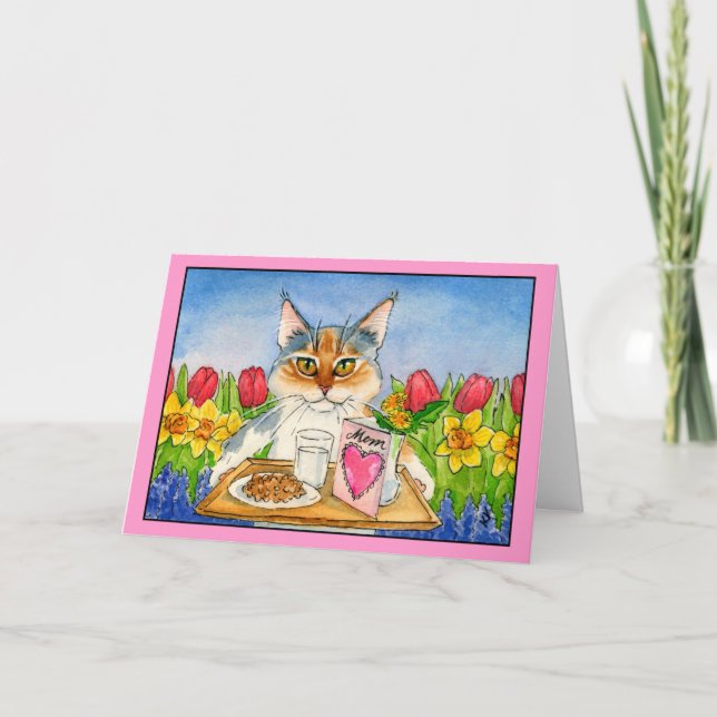 Cat Mother's Day greeting card (Front)