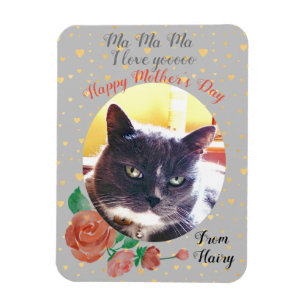 Cat Mothers Day Photo Magnet