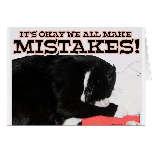 Cat Motivation We All Make Mistakes Photo (Front Horizontal)