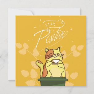 Cat Motivational Holiday Card