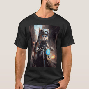Cat Motorbike Video Games T-Shirt