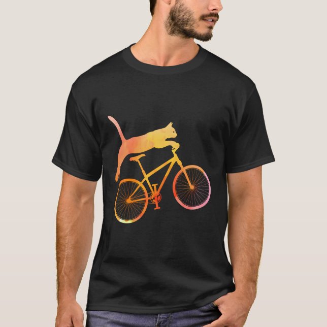 Cat Mountain Biking Mtb Mountain Biker Mountainbik T-Shirt (Front)
