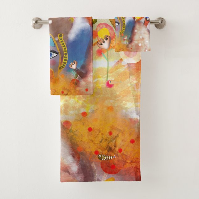 CAT MOUNTAIN RUPYDETEQUILA 2020 SHOWER CURTAIN BATH TOWEL SET (Insitu)
