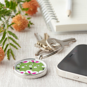 Cat & Mouse Green keychain