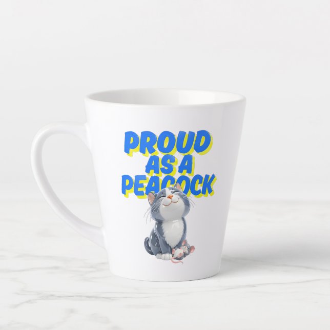 Cat Mouse  Latte Mug (Left)