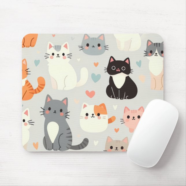 cat mouse pad (With Mouse)