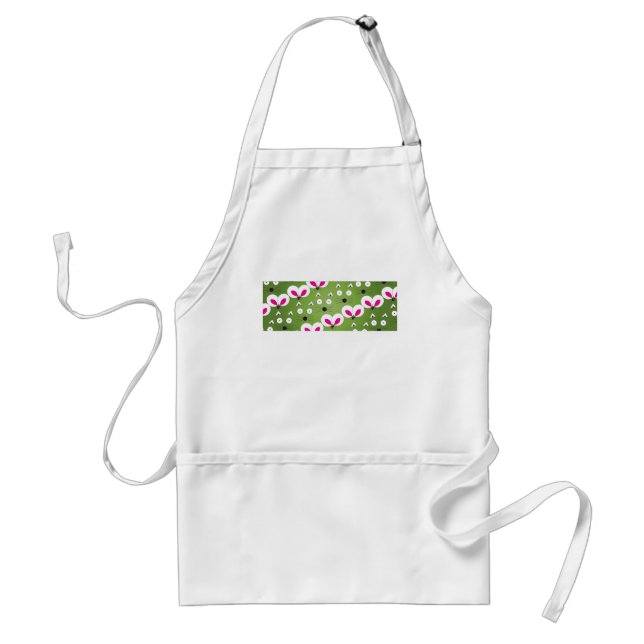 Cat Mouse Pattern green Standard Apron (Front)