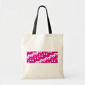 Cat Mouse Pattern Hot Pink Tote Bag