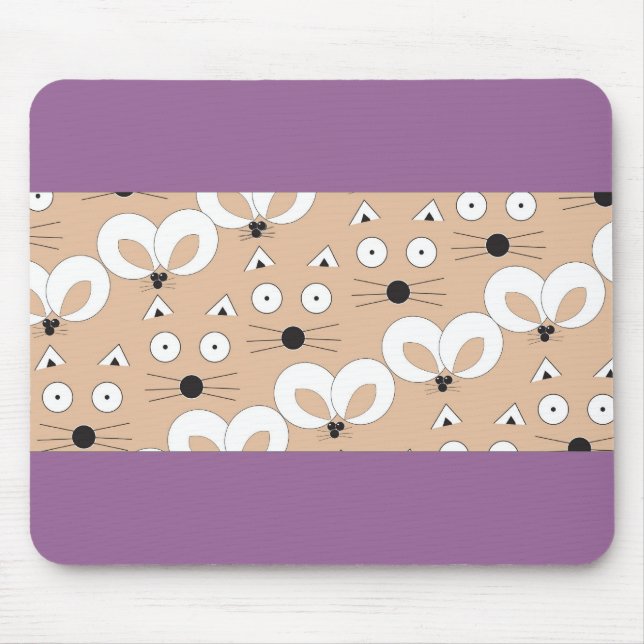 Cat & Mouse pattern Tan Mat (Front)