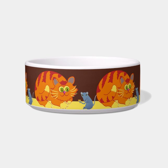 Cat & Mouse Pet Bowl (Front)