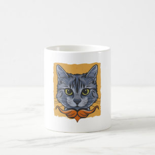 Cat Moustache  Coffee Mug