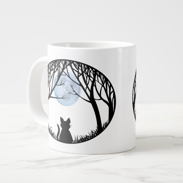 Cat Mug Coffee Cup Fat Cat Cups Mug Cat Lover Gift (Front Left)