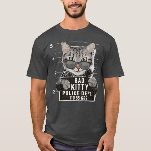Cat Mugshot Animal Lover gift T-Shirt
