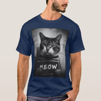 Cat Mugshot Meow T-Shirt