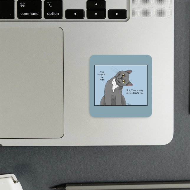 Cat Mum Adoption Mother's Day Square Sticker (Creator Uploaded)