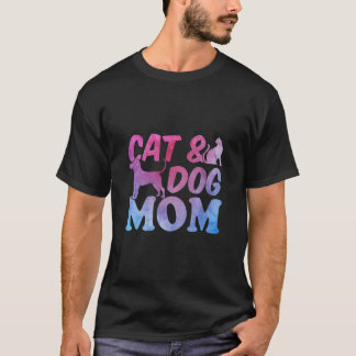 Cat Mum and Dog Mama Cute Cat Cat & Dog Mum  T-Shirt