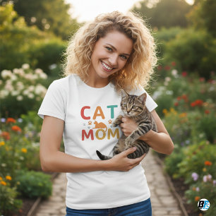 Cat Mum Best Minimalist Elegant Women  T-Shirt
