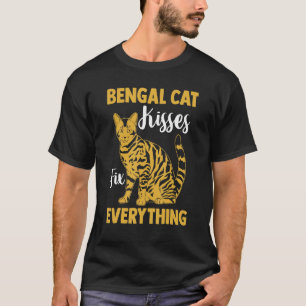 Cat Mum Cat Bengal Cat Kisses Fix Everything T-Shirt