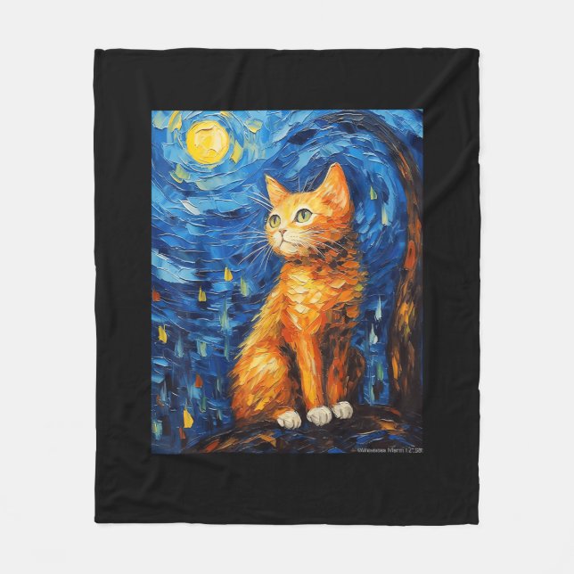 Cat Mum, Cat Dad Fleece Blanket (Front)