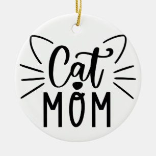 Cat Mum Ceramic Tree Decoration