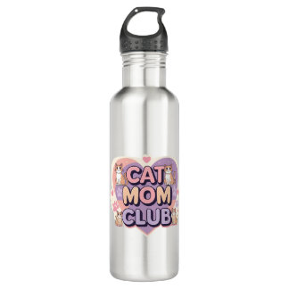Cat Mum Club – Cute Water Bottle for Cat Lovers