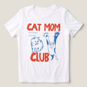 Cat Mum Club Life Is Better With Cats Funny Cute Tri-Blend Shirt