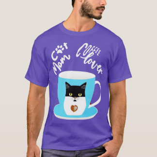 Cat mum coffee lover Cat Design 8 T-Shirt