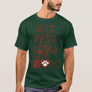 Cat mum coffee lover Cat Design 9 T-Shirt